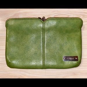 Chloé Green Pocket Clutch Bag